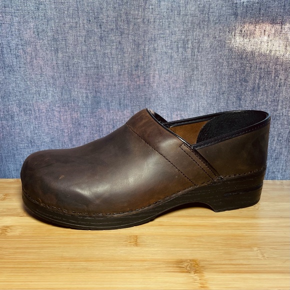 Dansko Professional Mens Clogs Shoes Oiled Leather Antique Brown Sz 45 11.5 12 main image 16